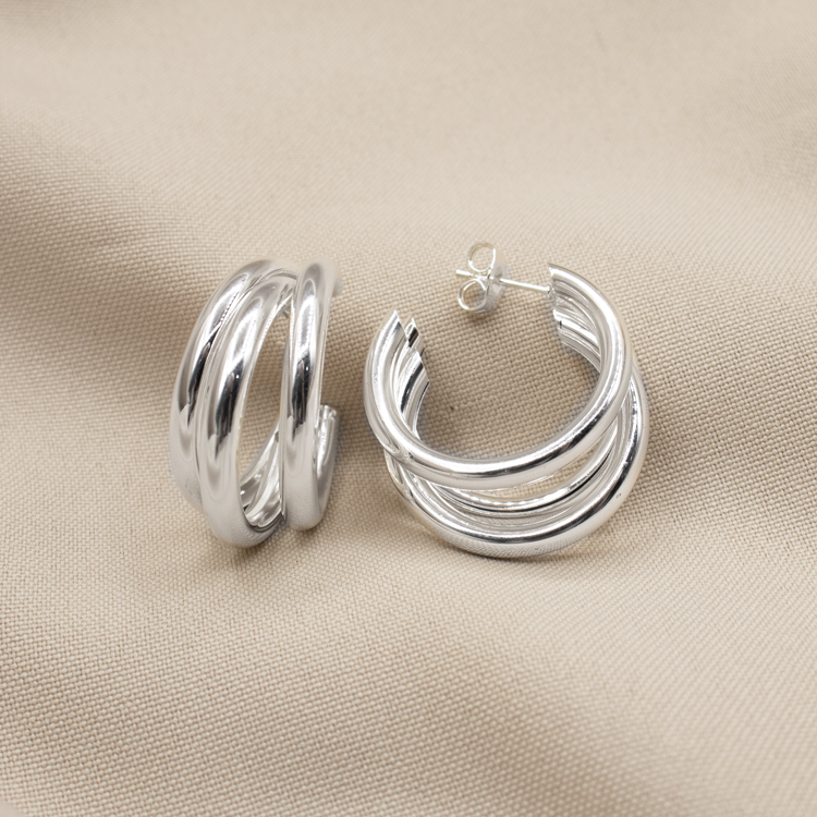 TOPO TRIPLE LISO BAÑO DE PLATA